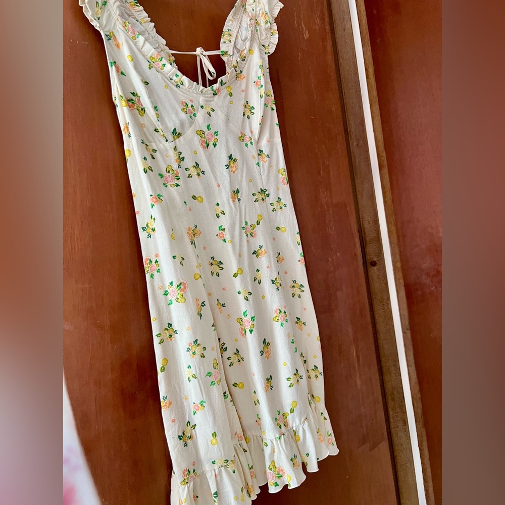 Free People Like a Lady Printed Mini Dress – Size Small, Linen Blend - Picture 12 of 16